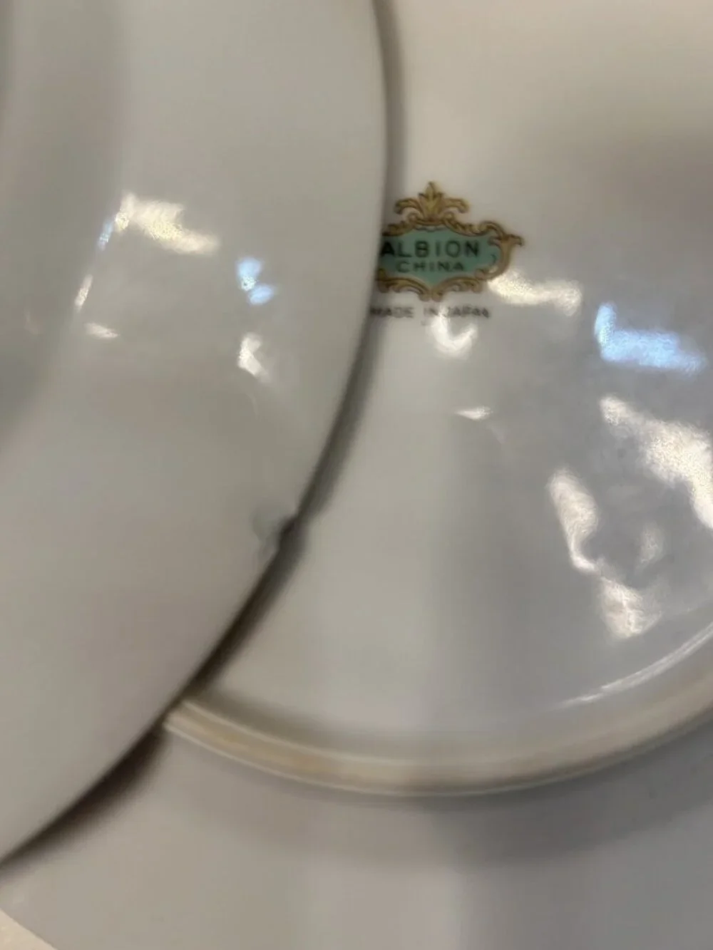 Vintage Albion China Salad Plates 3painted Violets